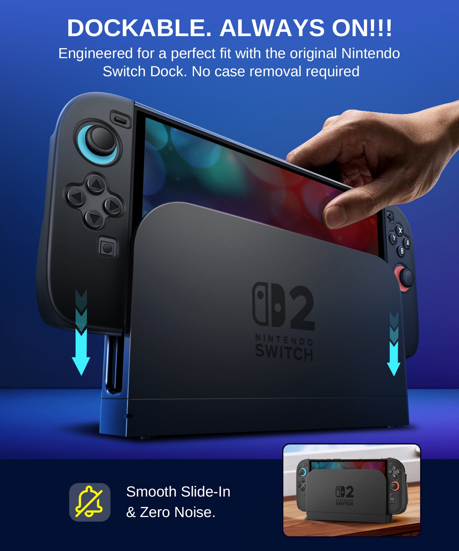 Dockable 5-in-1 MagSafe Grip Case for Nintendo Switch 2