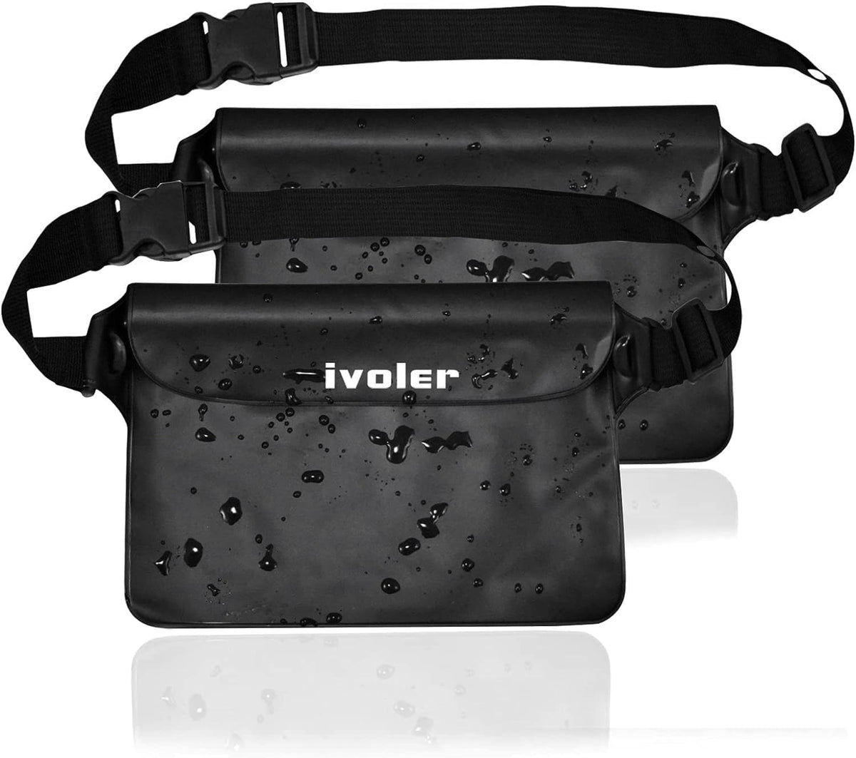 ivoler Waterproof Pouch Bag 2 Pack, Dry Bag Bum Waist Pack for Swimming