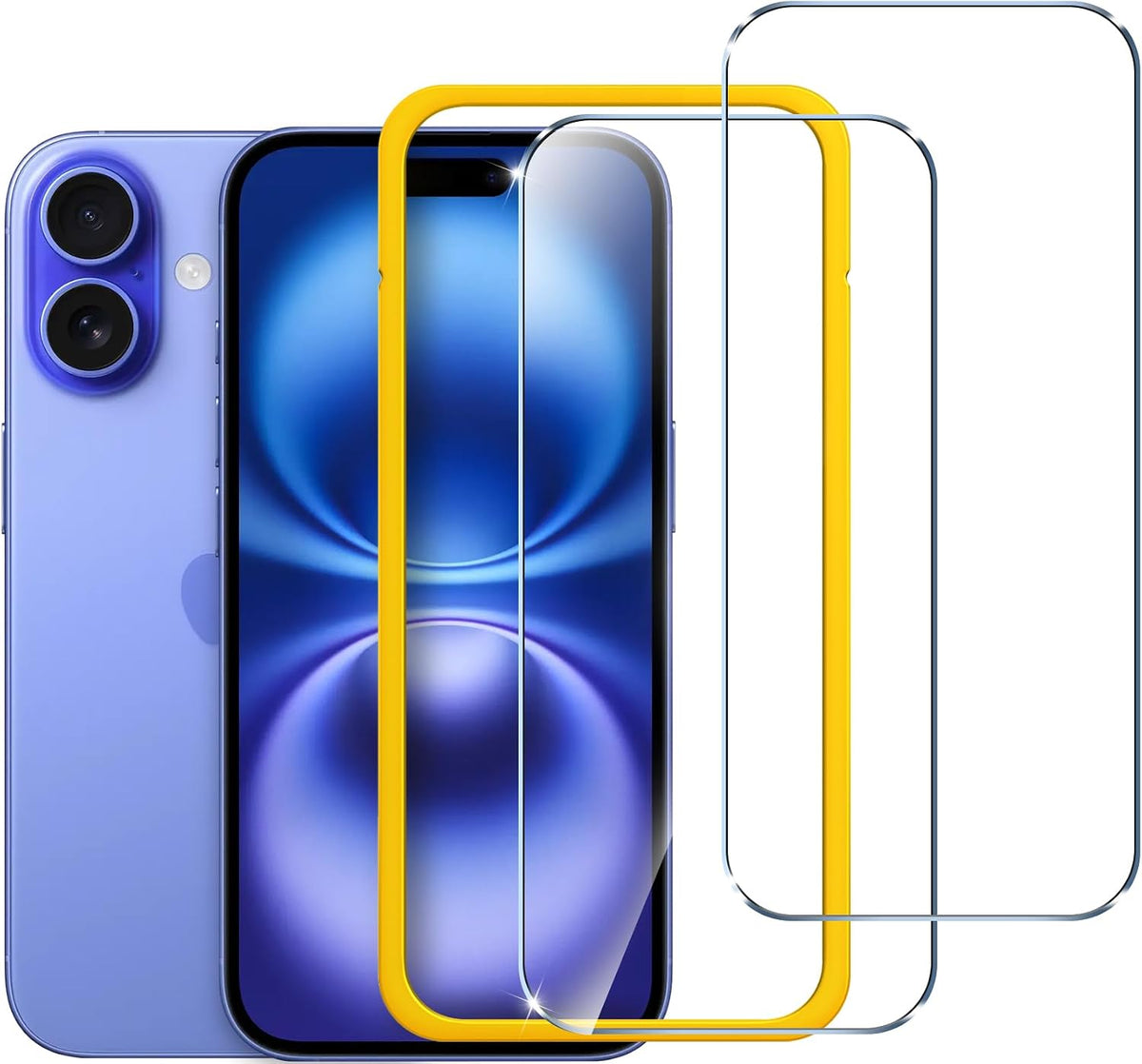 iVoler Pellicola Vetro Temperato per iPhone 16 / iPhone 15 6.1",2 Pezzi