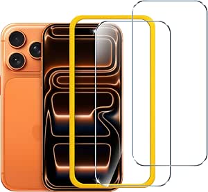 iVoler Pellicola Vetro Temperato per iPhone 17 Pro 6.3", Installazione Facile in 30 Secondi, Durezza 9H, Pellicola Protettiva Anti Graffio, HD Trasparente, Senza Bolle - 2 Pezzi