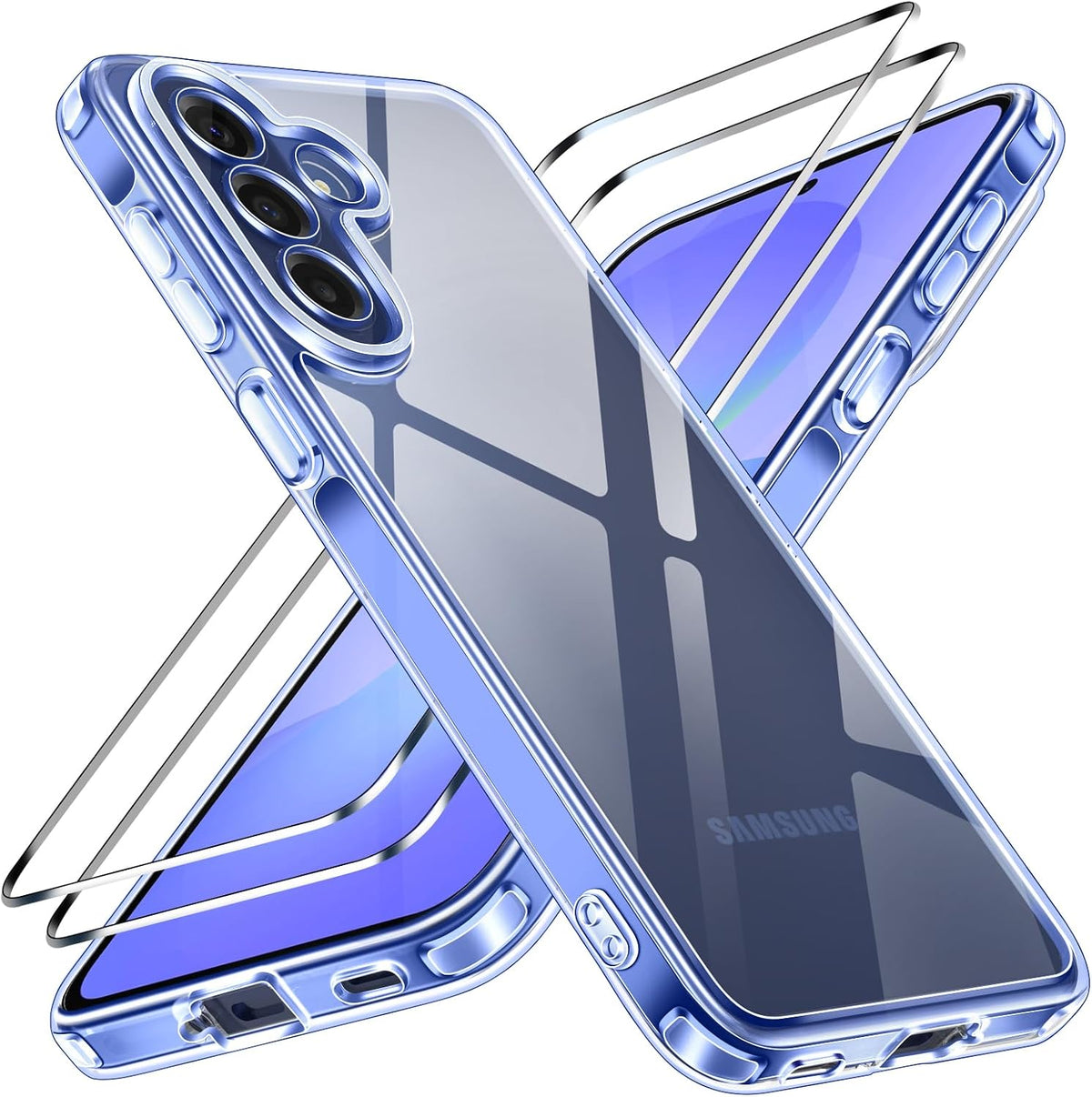 iVoler Cover per Samsung Galaxy A57 5G Anti-Ingiallimento, con 2 Pellicole