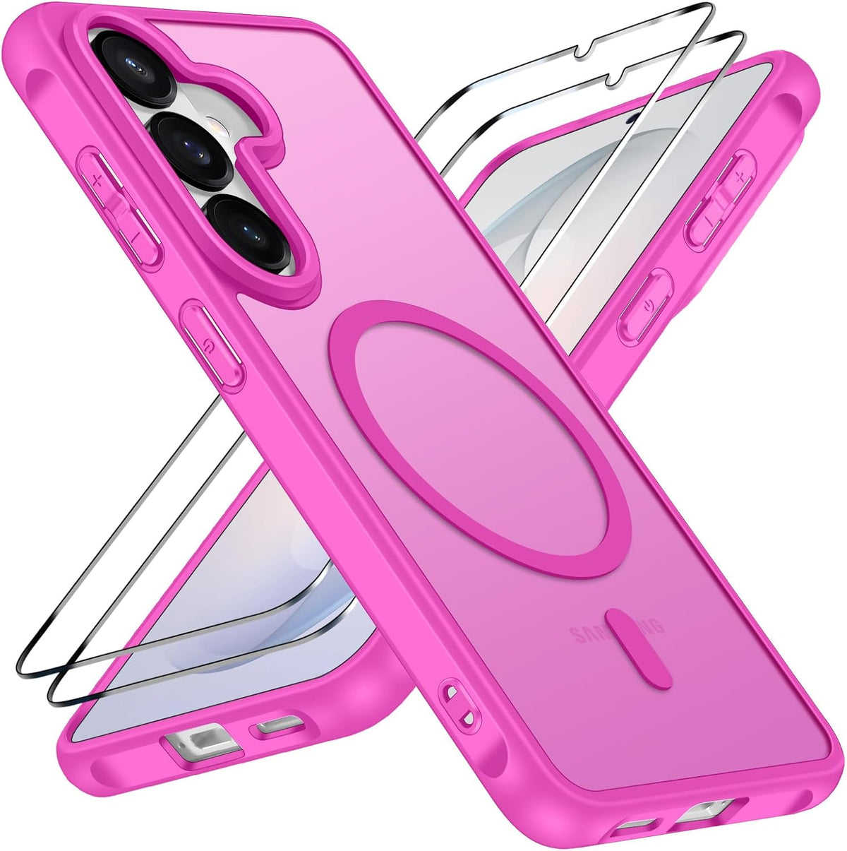 ivoler 3 in 1 Magnetisch H¨¹lle f¨¹r Samsung Galaxy S26 5G, Matt Rosenrot