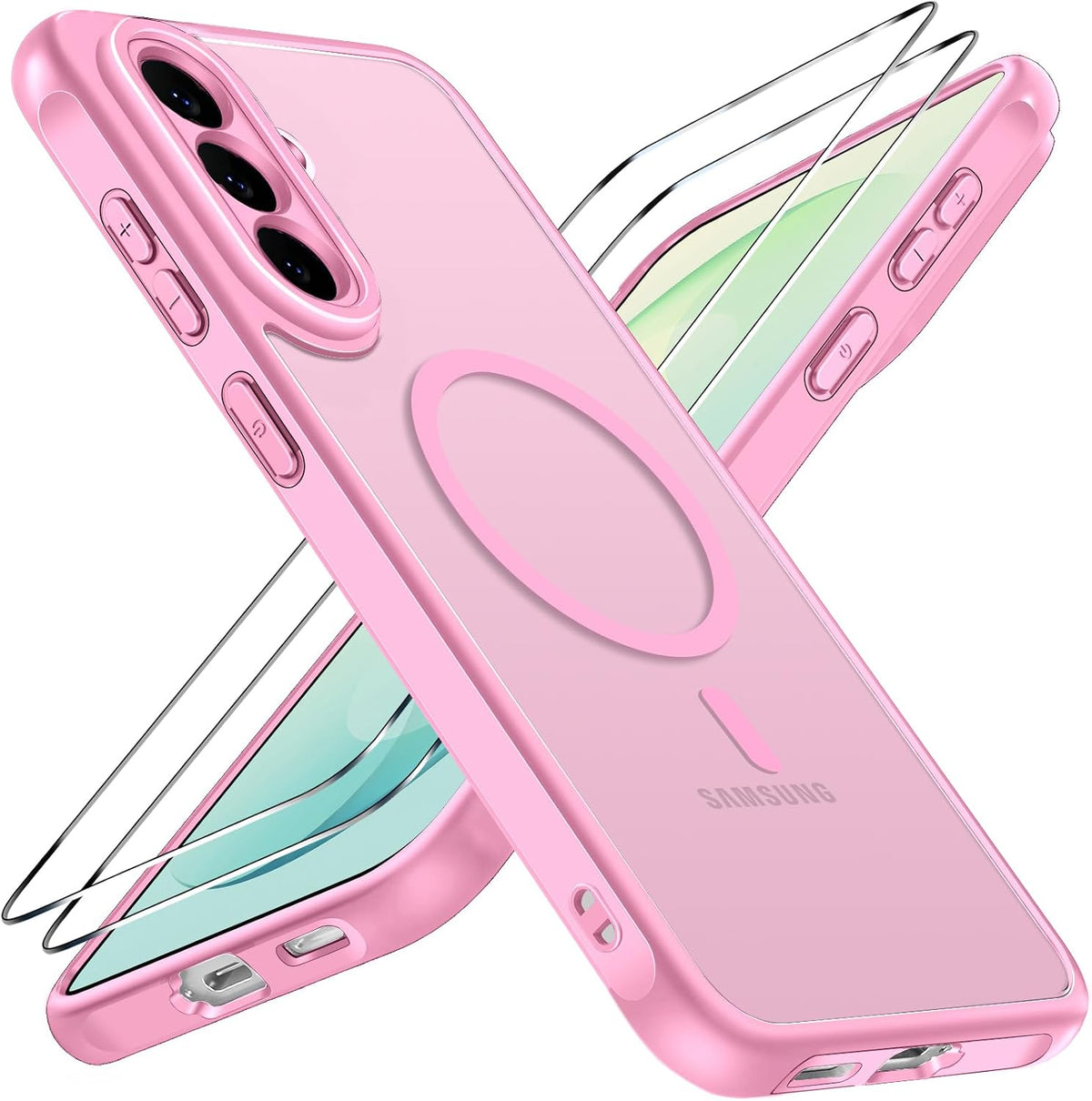 iVoler Cover per Samsung S26 FE con 2 Pellicole, MagSafe, Rosa