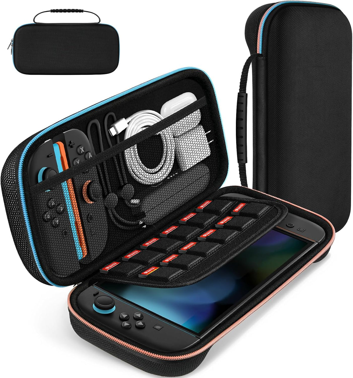 iVoler Custodia Compatibile con Nintendo Switch 2 Modella (2025), Portatile Protettiva Case Rigido da Viaggio per Switch 2 Console Accessori, Custodia Protettiva con Custodia per 12 Giochi - Nero
