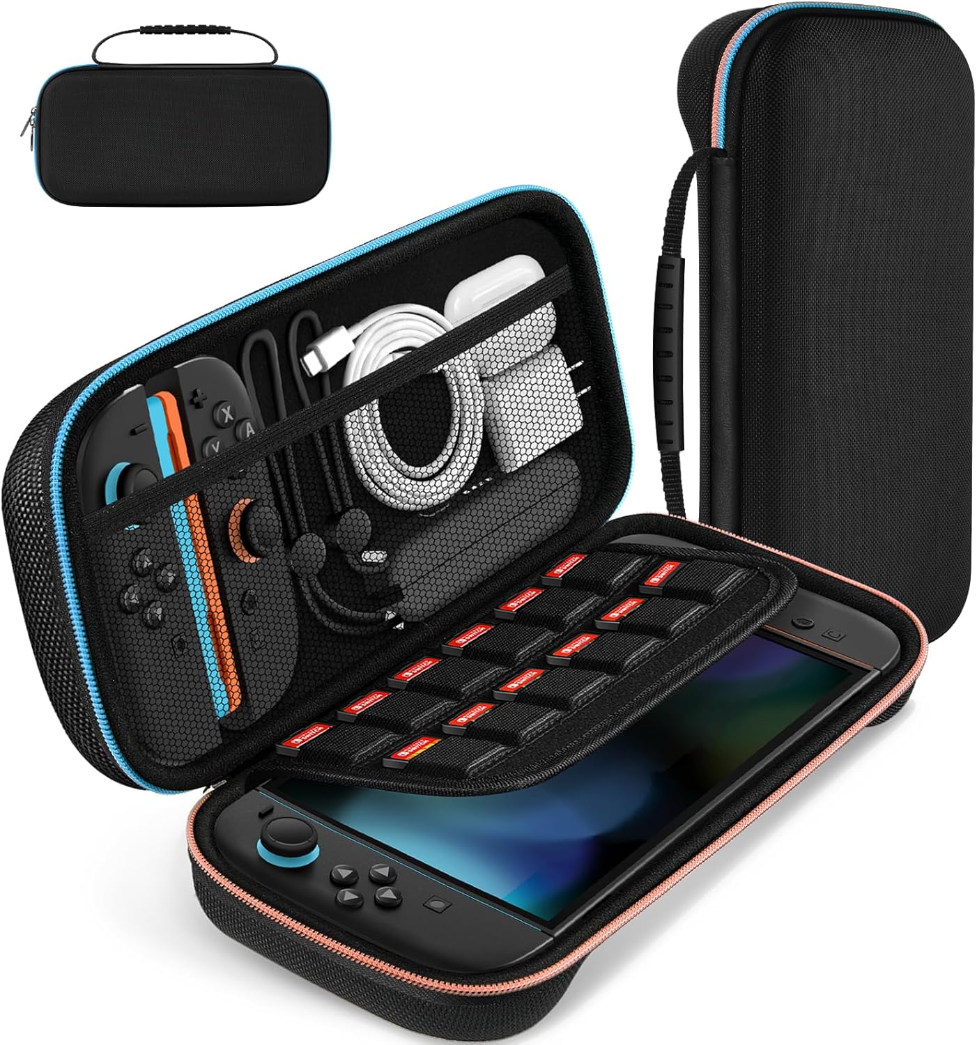 iVoler Custodia Compatibile con Nintendo Switch 2 Modella (2025), Portatile Protettiva Case Rigido da Viaggio per Switch 2 Console Accessori, Custodia Protettiva con Custodia per 12 Giochi - Nero