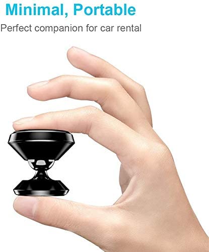 ivoler Soporte Móvil Coche, 2 Pack Soporte Magnético Móvil Coche Aluminio con 4 Pegatinas Metalicas