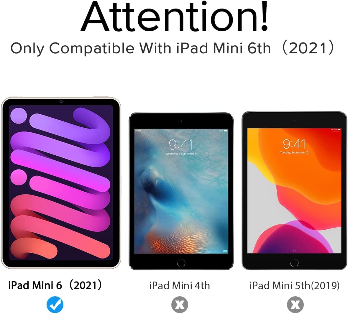 Tempered Glass Screen Protector for iPad Mini 6 2021 with Alignment Frame for Easy Installation