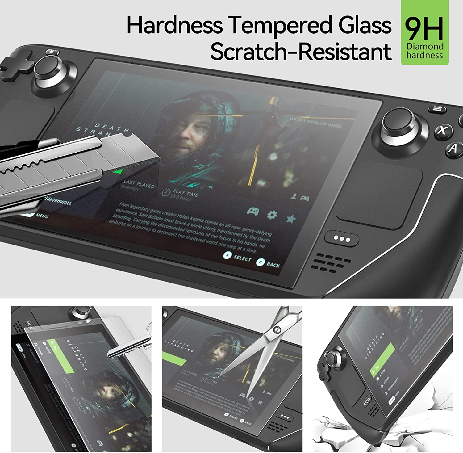 Steam Deck Screen Protectors with Installation Frame Tool