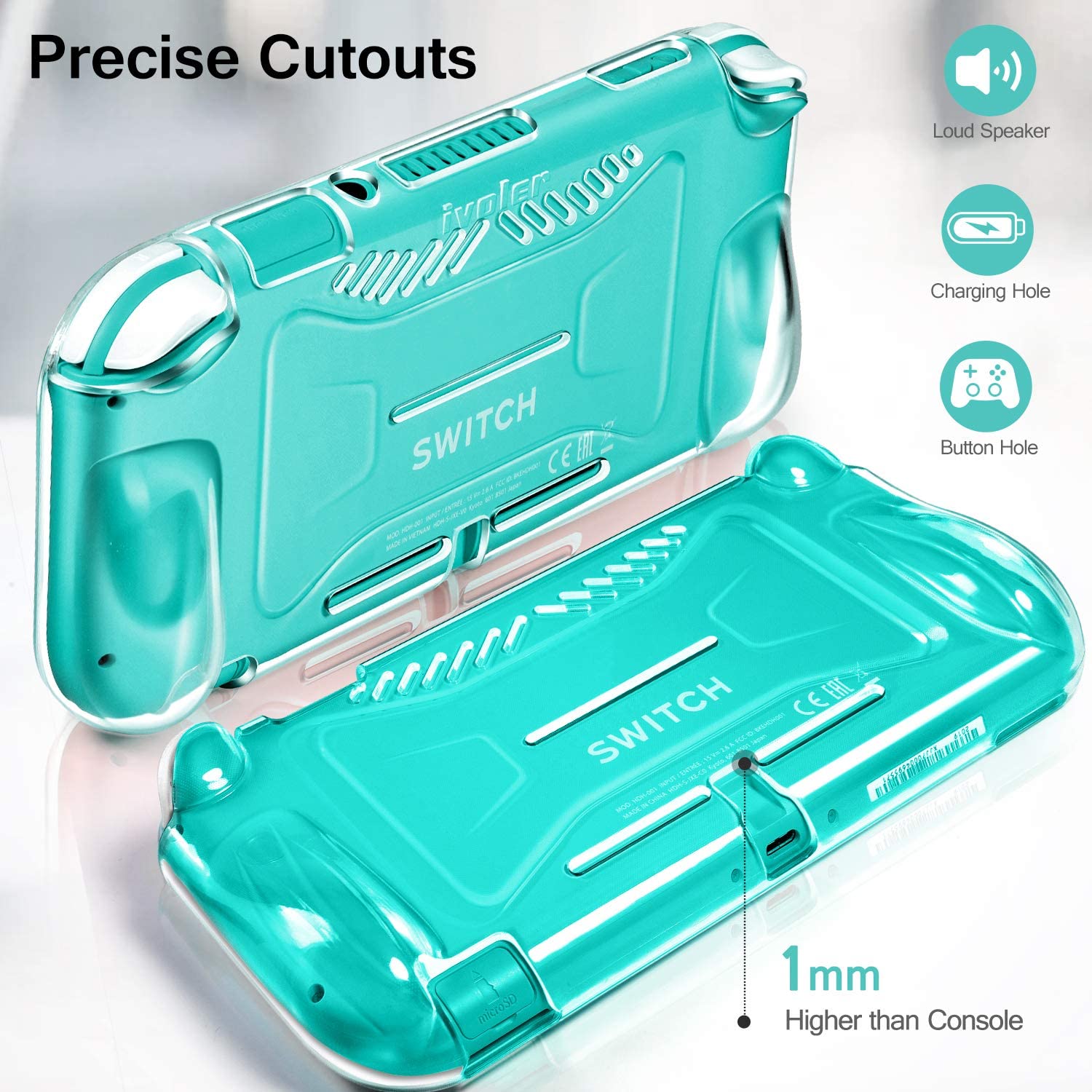 Portable TPU Protective Case for Nintendo Switch Lite with Screen Protector