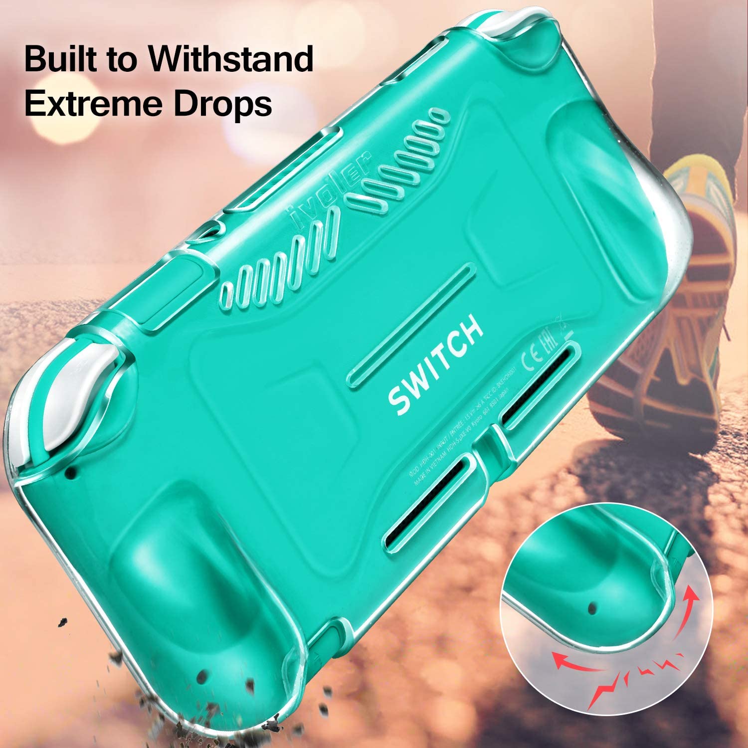 Portable TPU Protective Case for Nintendo Switch Lite with Screen Protector