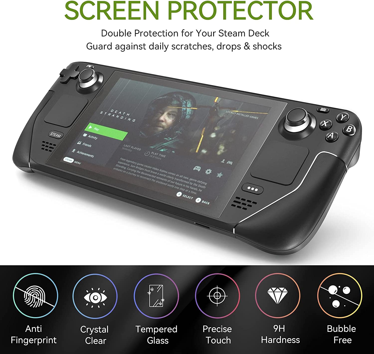 Steam Deck Screen Protectors with Installation Frame Tool