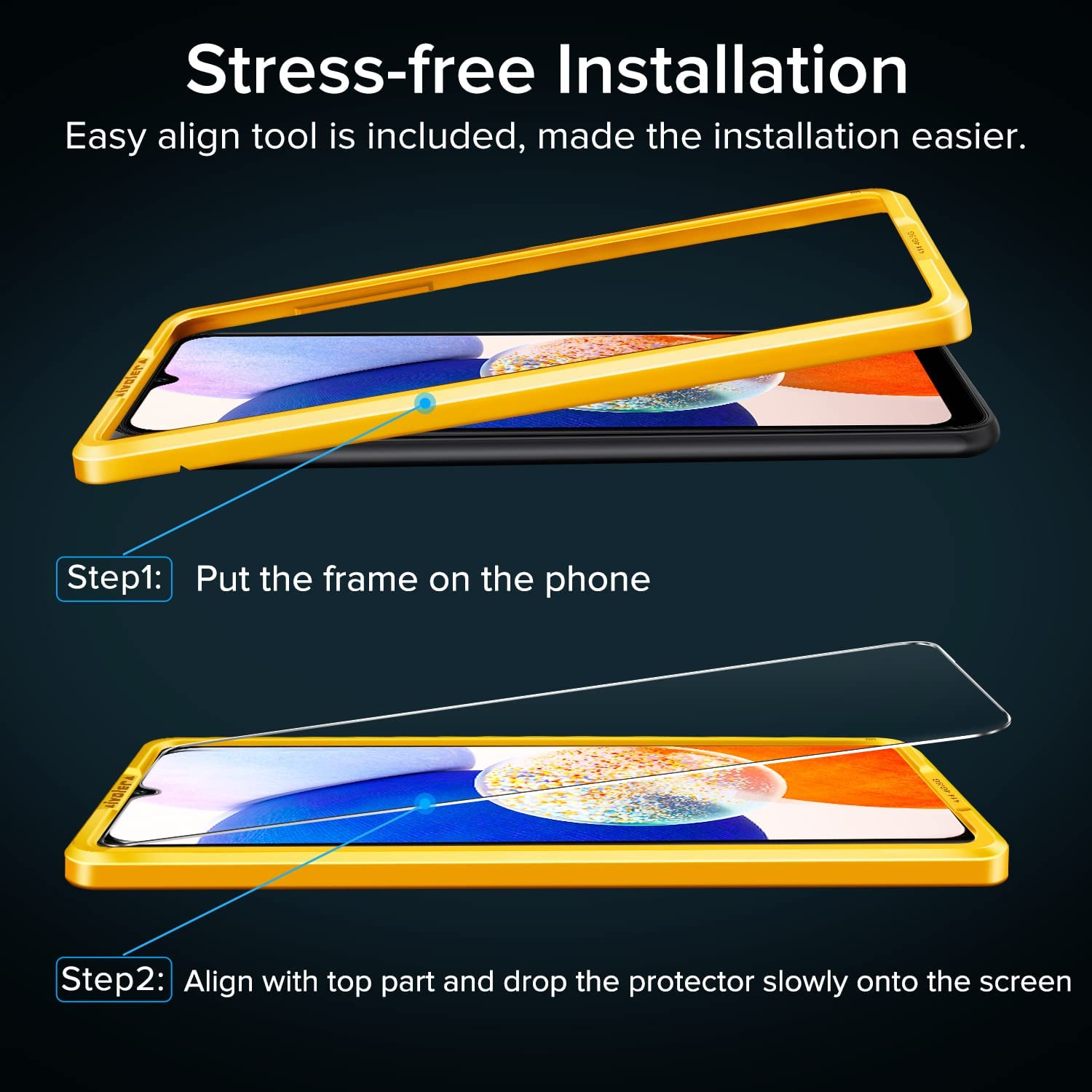 ivoler 3 Pack Screen Protector Tempered Glass for Samsung Galaxy A14
