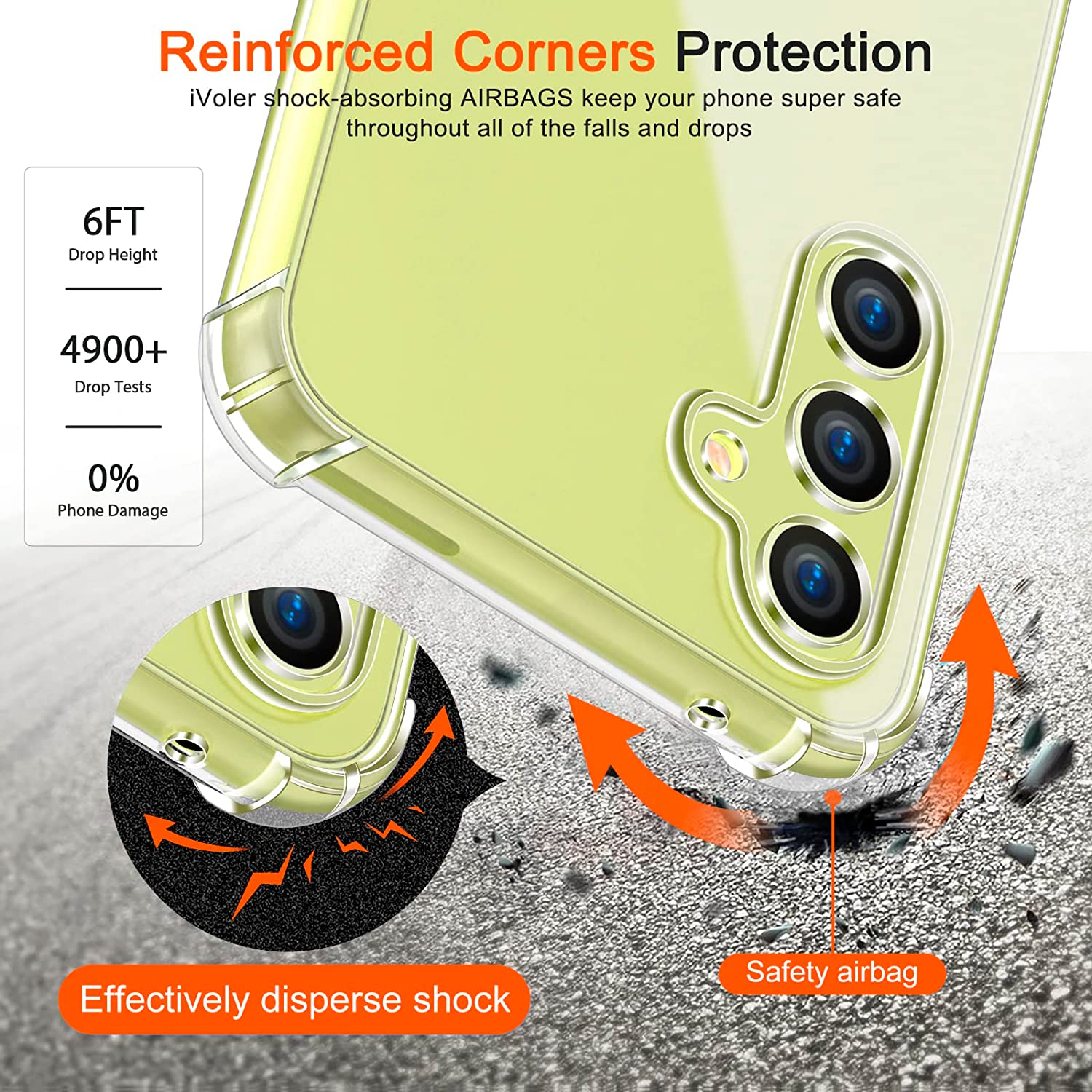 ivoler Coque pour Samsung Galaxy A34 5G avec 3 Pièces Protection Écran en Verre Trempé