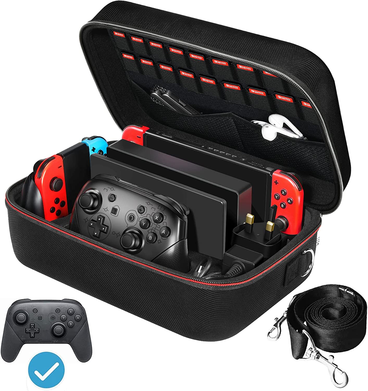 iVoler Carrying Storage Case for Nintendo Switch/Switch OLED Model (2021)