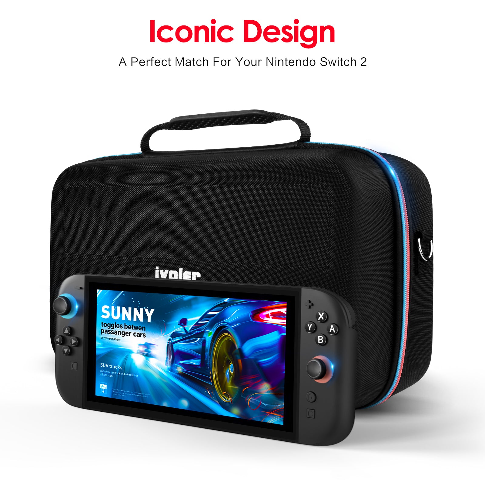 Portable Travel All Protective Hard Carrying Storage All in One Case for Nintendo Switch 2