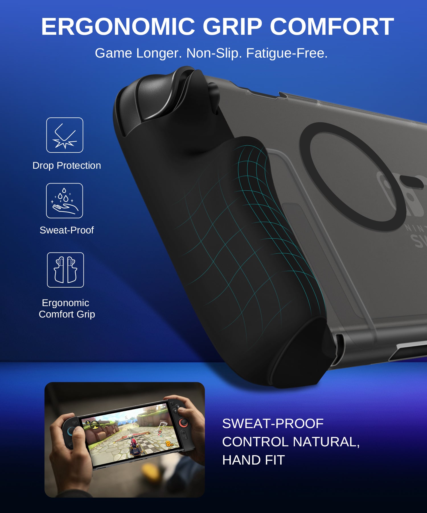 Dockable 5-in-1 MagSafe Grip Case for Nintendo Switch 2