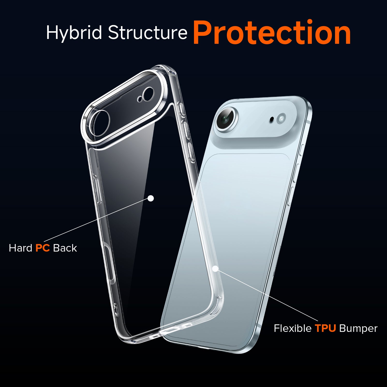 ivoler 3-in-1 Clear Case Designed for Phone 17 Air 6.6'' 2025 with 2 Pack Tempered Glass Screen Protector, Military Shockproof Hard Back Slim for iPhone Cover - Clear