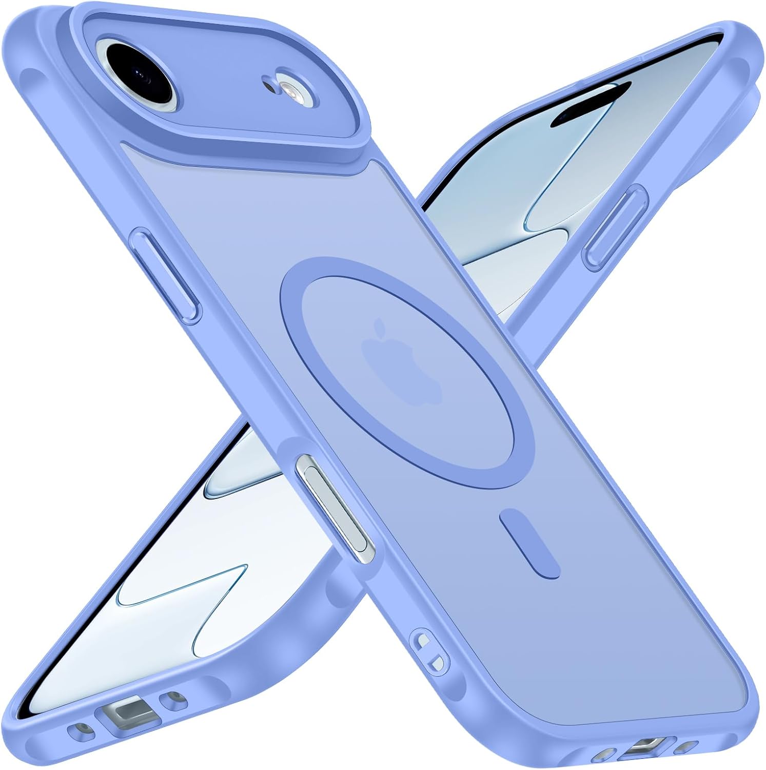 ivoler Matt Hellblau Magnetisch H¨¹lle f¨¹r iPhone 17 Air/iPhone Air, [Kompatibel mit MagSafe] [Milit?rnorm Sturzschutz] Sto?fest Kratzfest R¨¹ckseite Schutzh¨¹lle D¨¹nn Fl¨¹ssig Silikon Handyh¨¹lle Case