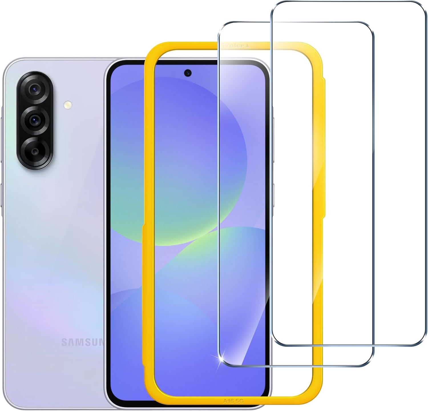 ivoler Schutzfolie f¨¹r Samsung Galaxy A36 5G / A37 5G, Panzer Schutz Glas Folie Displayschutz mit Einfaches Installationswerkzeug, 9H H?rte, HD Klar, Anti-Kratz, Anti-Bl?schen, Anti-Sto?fest, 2 St¨¹ck