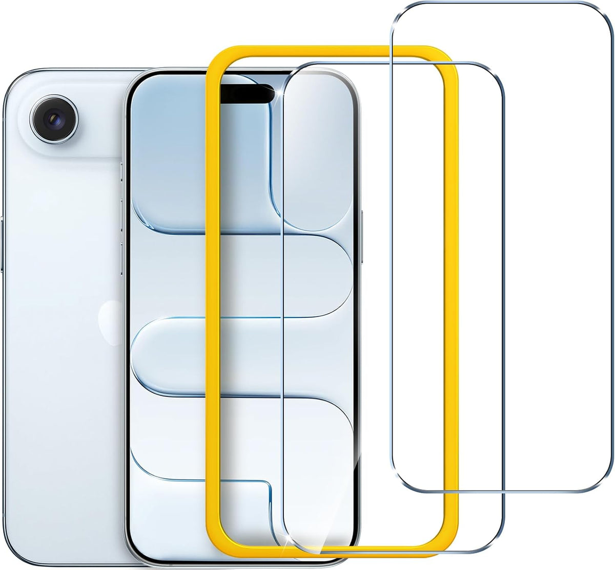 ivoler Lot de 2 protections d'¨¦cran pour iPhone Air, avec cadre d'installation facile, verre tremp¨¦ premium