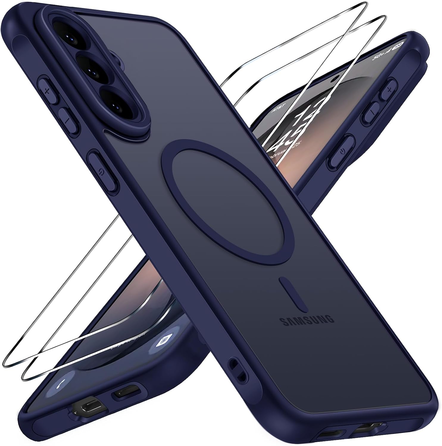ivoler 3 in 1 Magnetisch H¨¹lle f¨¹r Samsung Galaxy S26 FE ,Matt Dunkelblau