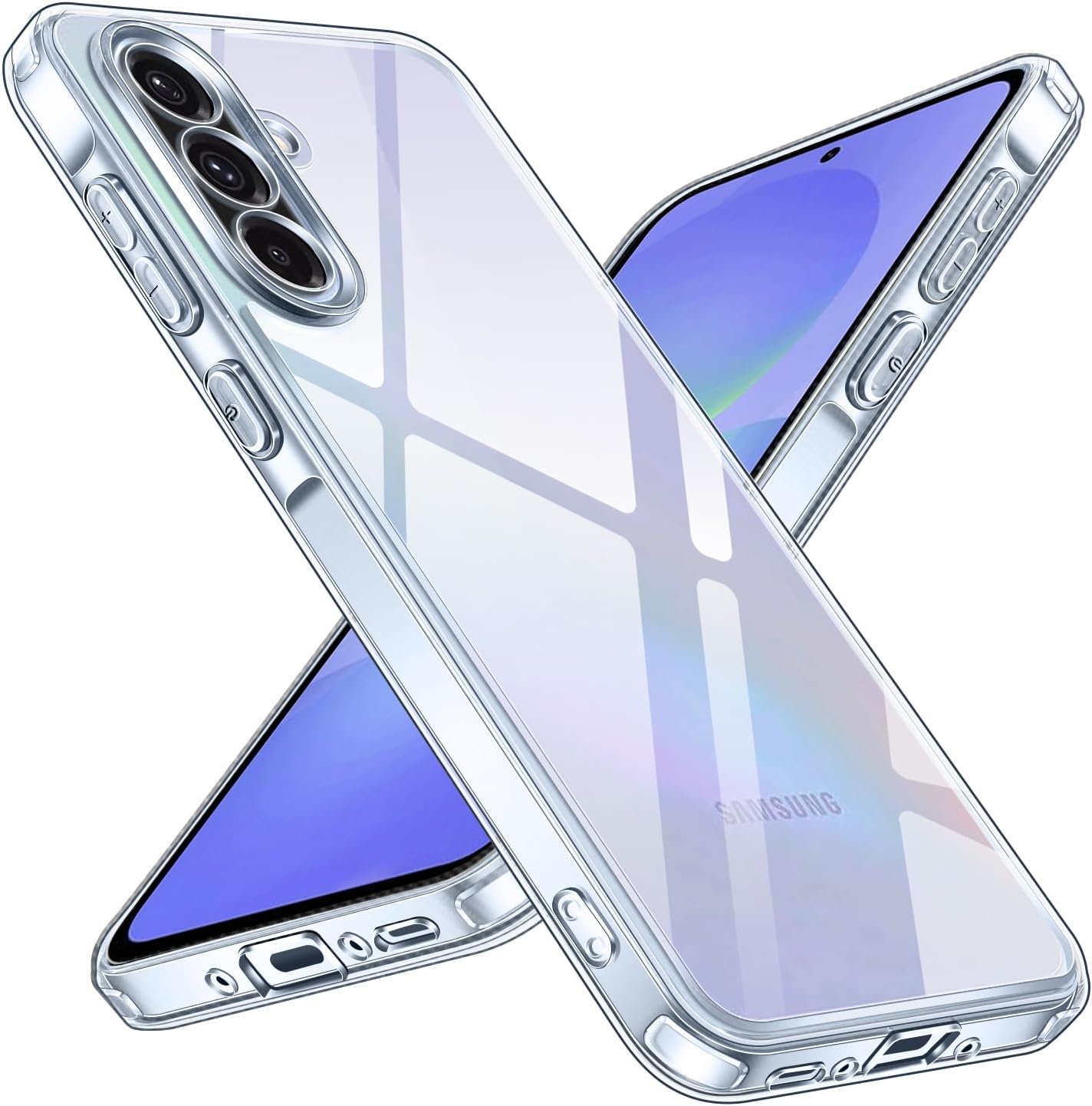iVoler etui przezroczyste chroni?ce przed ?¨®?kni?ciem do Samsung Galaxy A36 5G, ochrona przed uderzeniami w standardzie wojskowym, twarda, cienka, odporna na zarysowania obudowa tylna