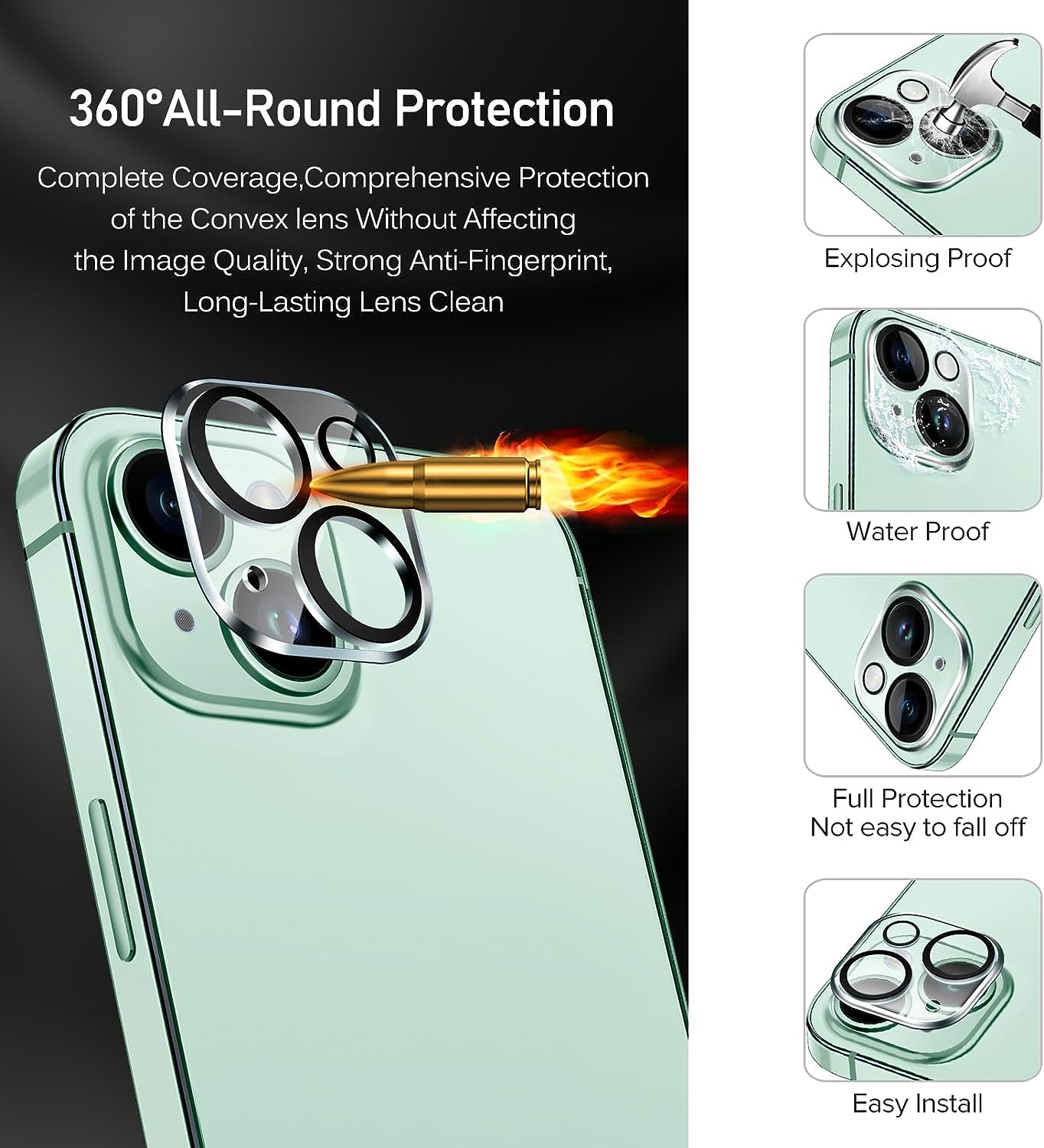 iPhone 15 Pro, Camera Lens Frame Glass