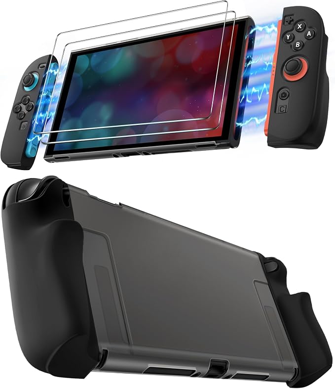 iVoler 5-in-1 Custodia per Nintendo Switch 2 (2025) - [FULL PROTECTION] Dockable al 100%, Split-Design con Joy-Con Estraibili, Cover Protettiva in TPU Ergonomica