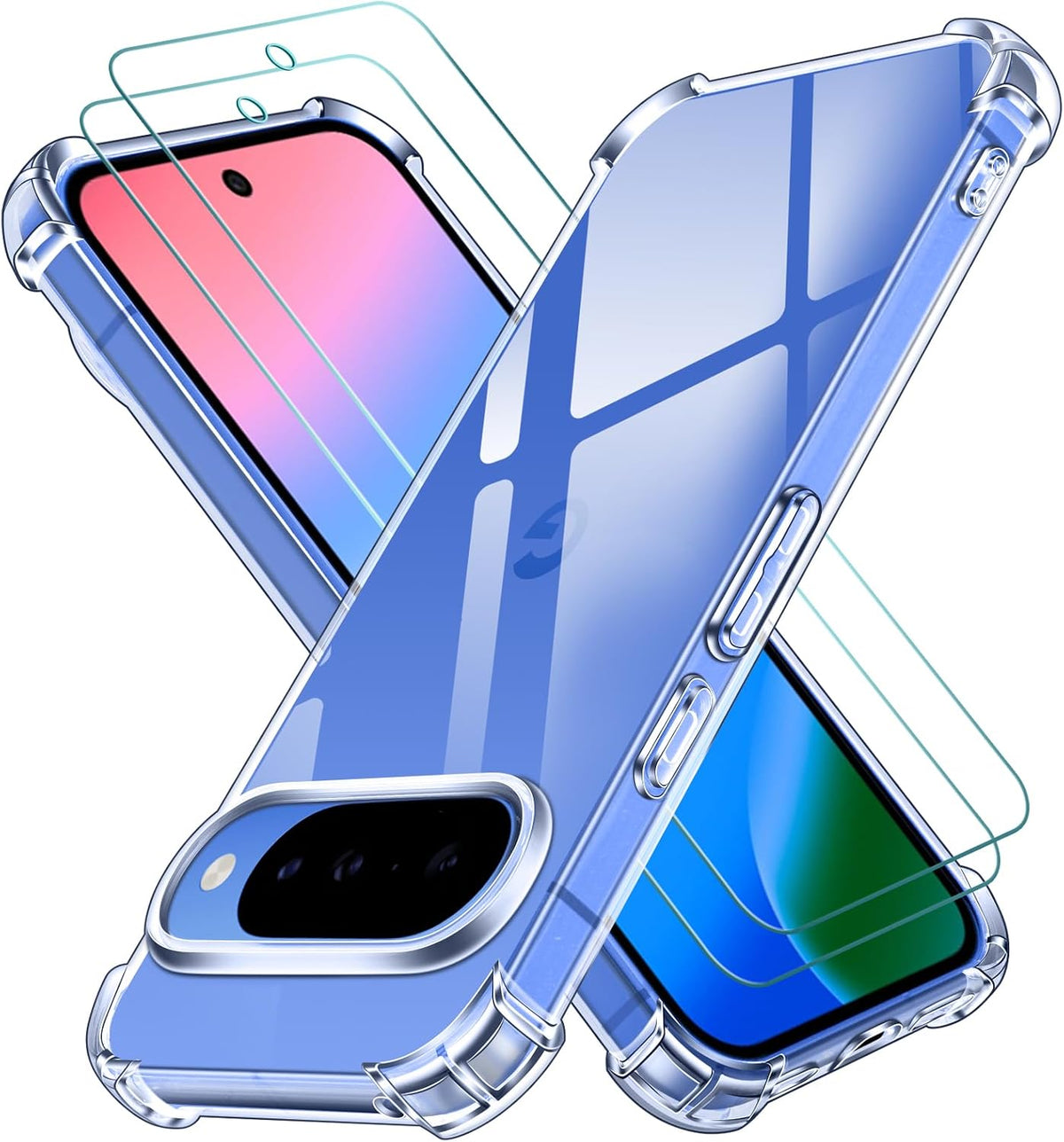 ivoler Klar H¨¹lle f¨¹r Google Pixel 10 / Google Pixel 10 Pro, 1 Handyh¨¹lle mit 2 St¨¹ck Panzer Schutz Glas, Transparent Sto?fest Schutzh¨¹lle D¨¹nne Weiche TPU Silikon Durchsichtige Kratzfest Case