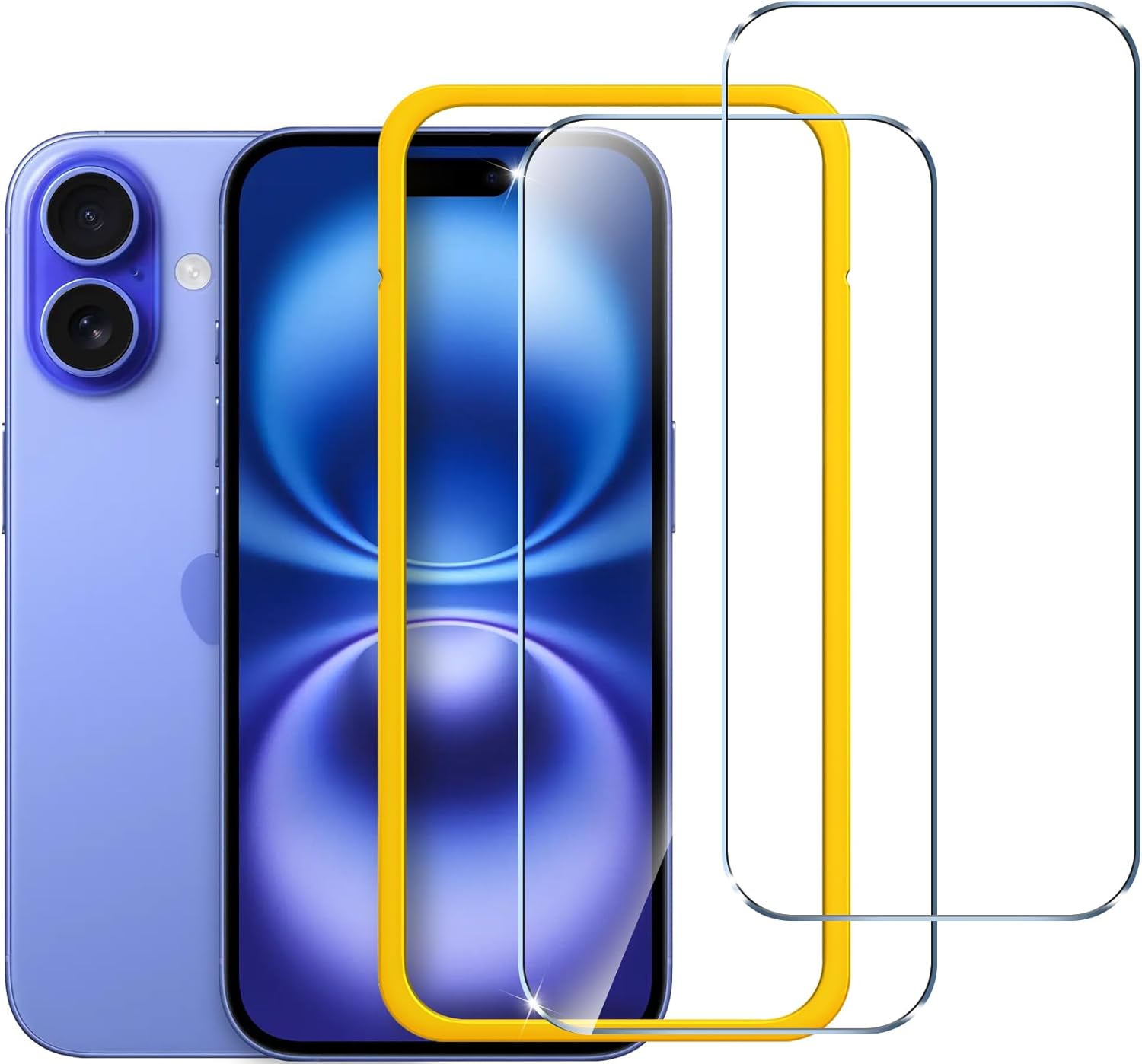 ivoler Schutzfolie f¨¹r iPhone 16 / iPhone 15 6.1 Zoll, Panzer Schutz Glas Folie Displayschutz mit Einfaches Installationswerkzeug, 9H H?rte, HD Klar, Anti-Kratz, Anti-Bl?schen, Anti-Sto?fest, 2 St¨¹ck