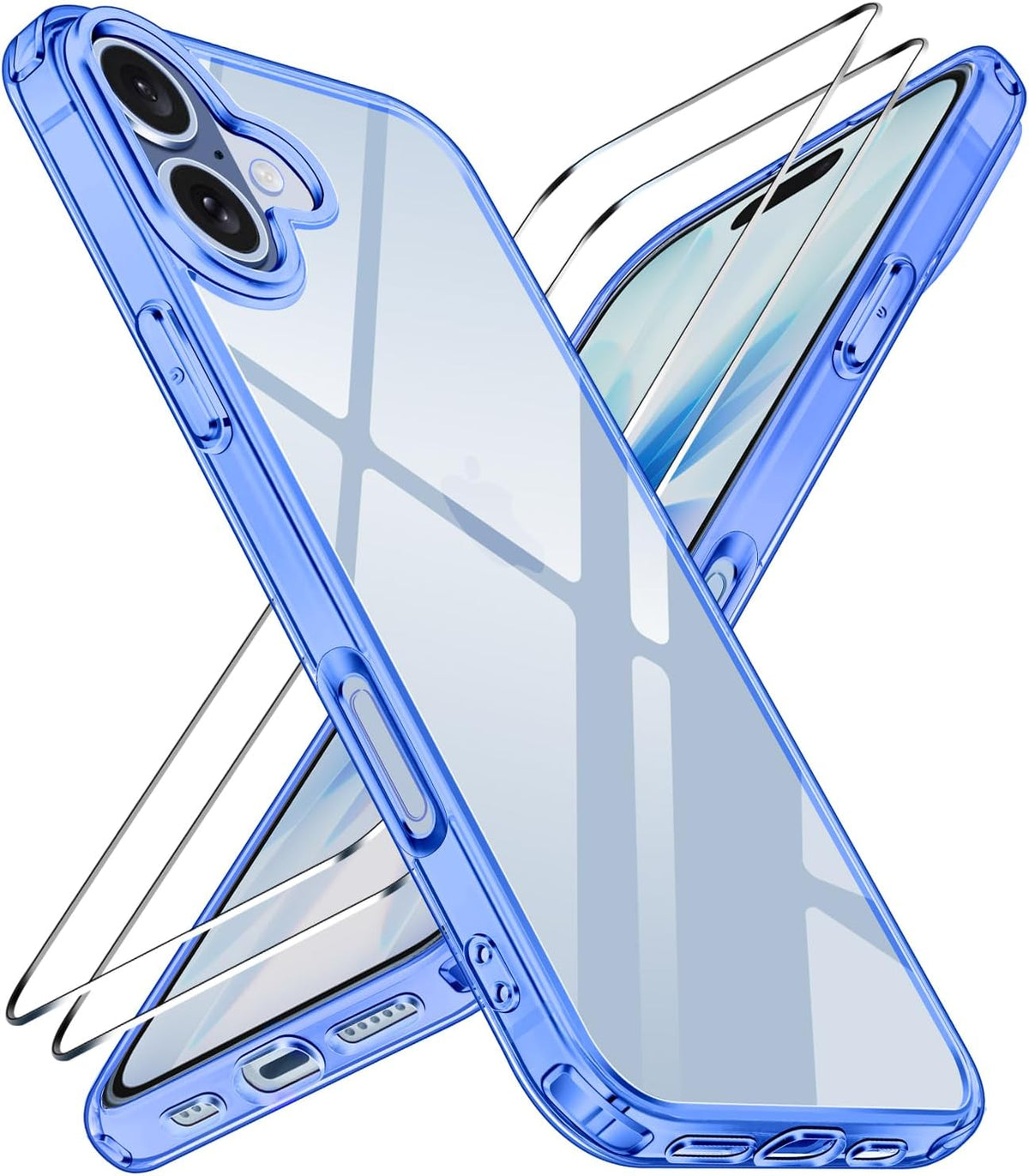 ivoler iPhone 17 Matte Case with 2 Pieces Protection, [Military Shockproof] Slim Case with Translucent Back and Reinforced Bumper, Sage