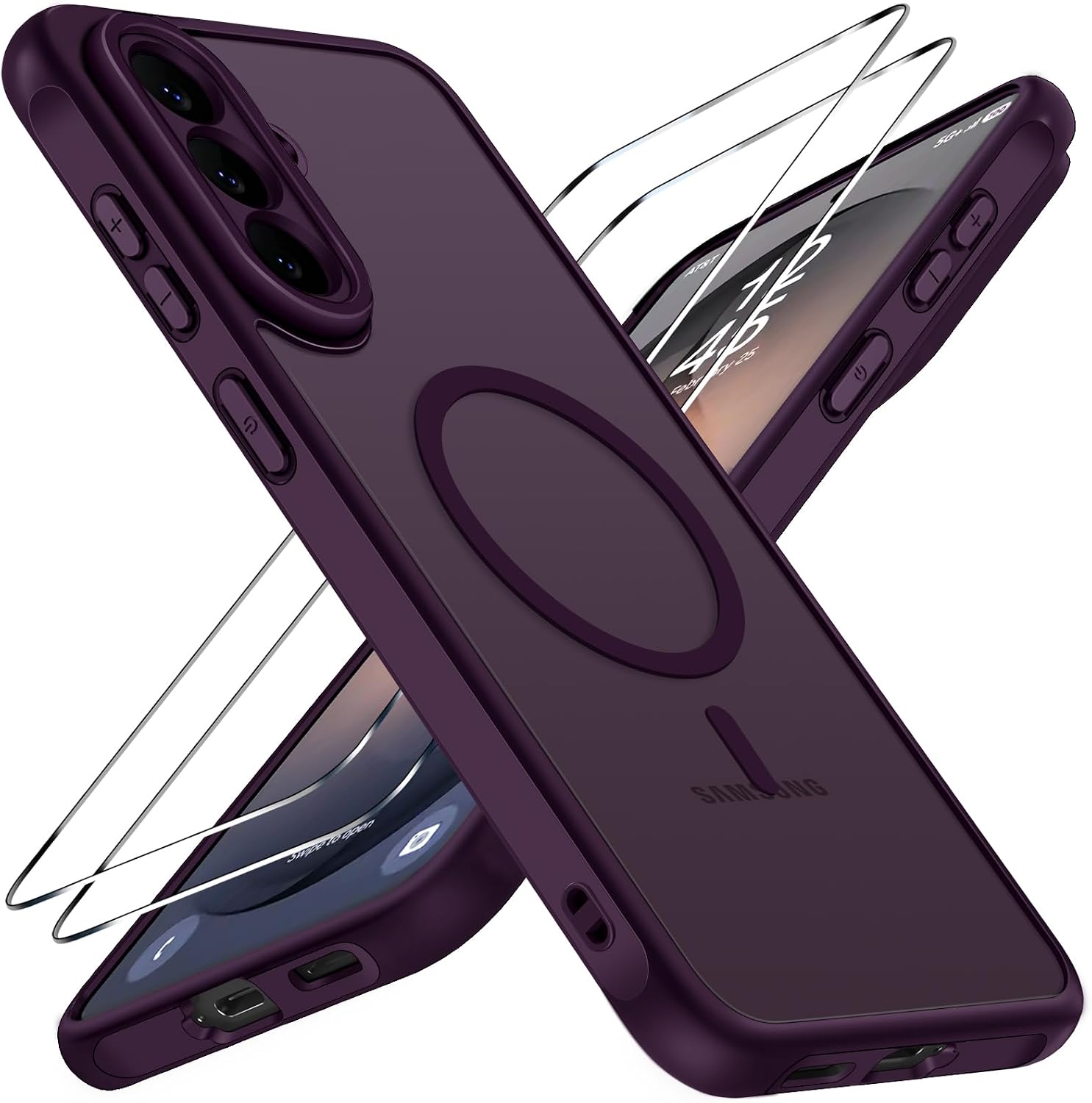 ivoler 3 in 1 Magnetisch H¨¹lle f¨¹r Samsung Galaxy S26 FE , Burgunderrot