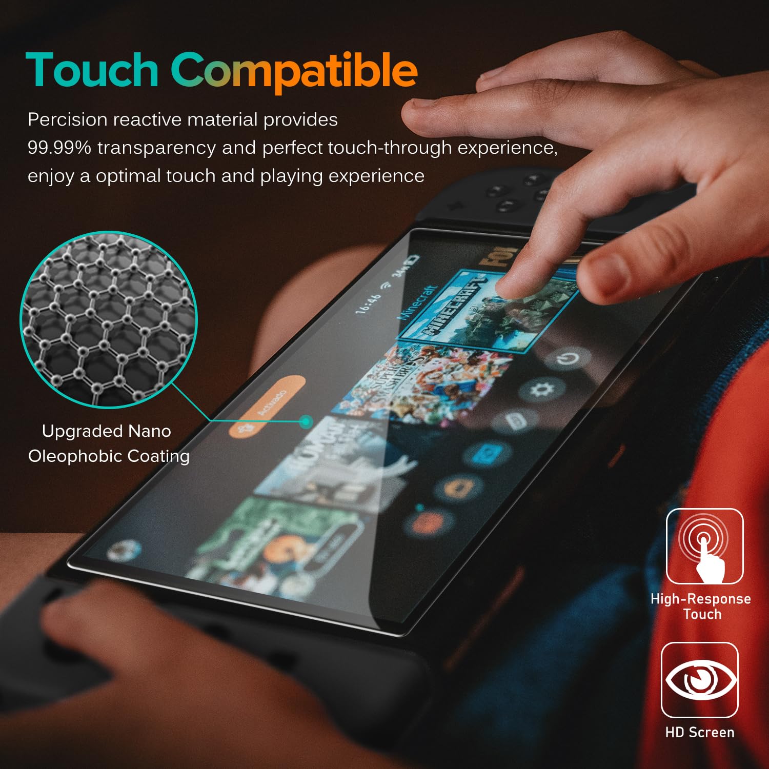 ivoler 3-Pack Screen Protector Tempered Glass for Nintendo Switch 2 Model 2025, Transparent HD Clear Anti-Scratch Screen Protector Accessories for Nintendo Switch 2, [7.9 inch]