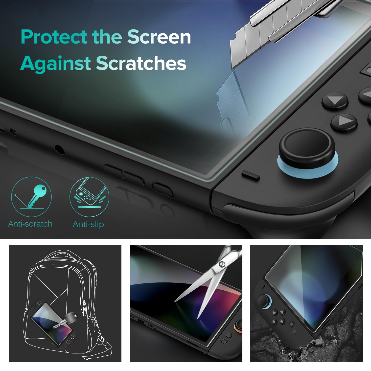 ivoler 3-Pack Screen Protector Tempered Glass for Nintendo Switch 2 Model 2025, Transparent HD Clear Anti-Scratch Screen Protector Accessories for Nintendo Switch 2, [7.9 inch]