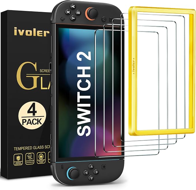 iVoler Pellicola Protettiva per Nintendo Switch 2 (2025), 4 Pezzi