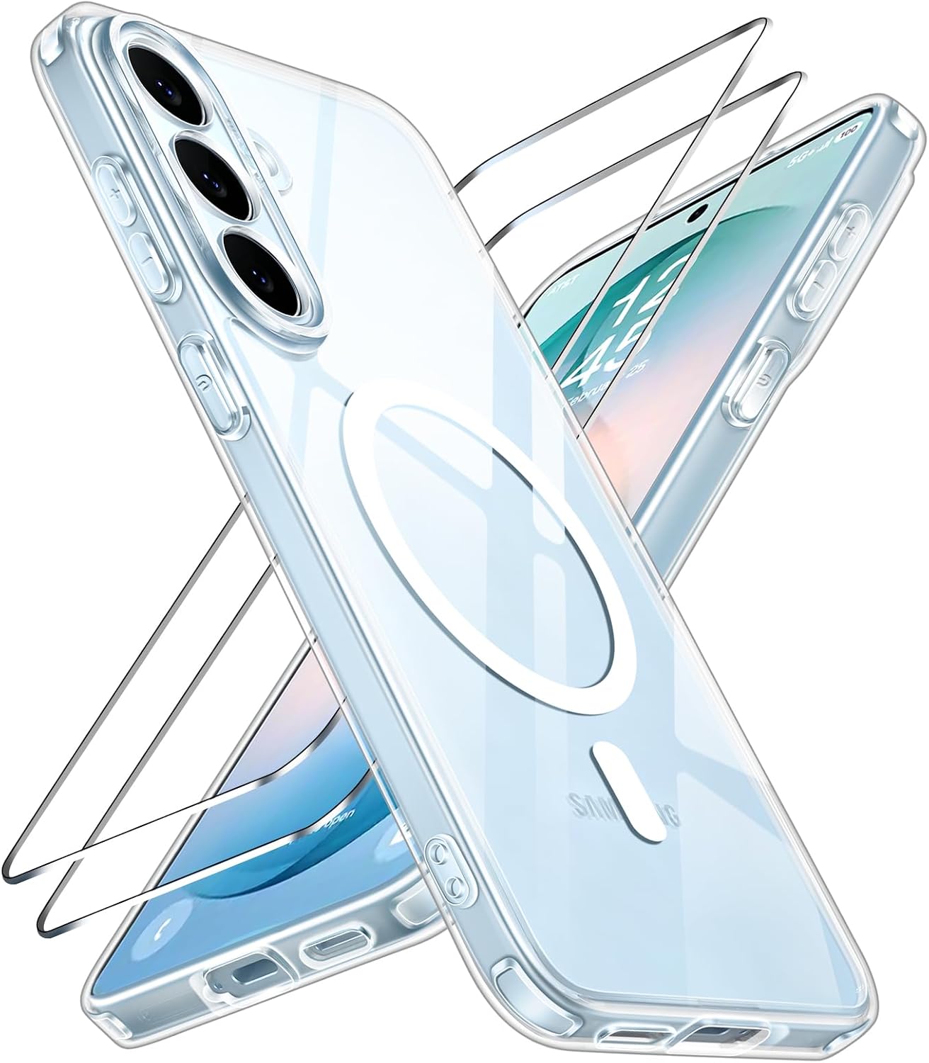 ivoler 3 in 1 Magnetisch Hülle für Samsung Galaxy S26 FE ,Transparent