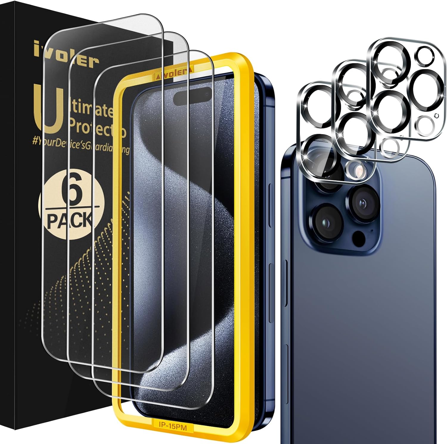 Korecase Camera Lens Protector For IPhone 16 & 16 Plus - Navy Blue Tempered Glass Cover