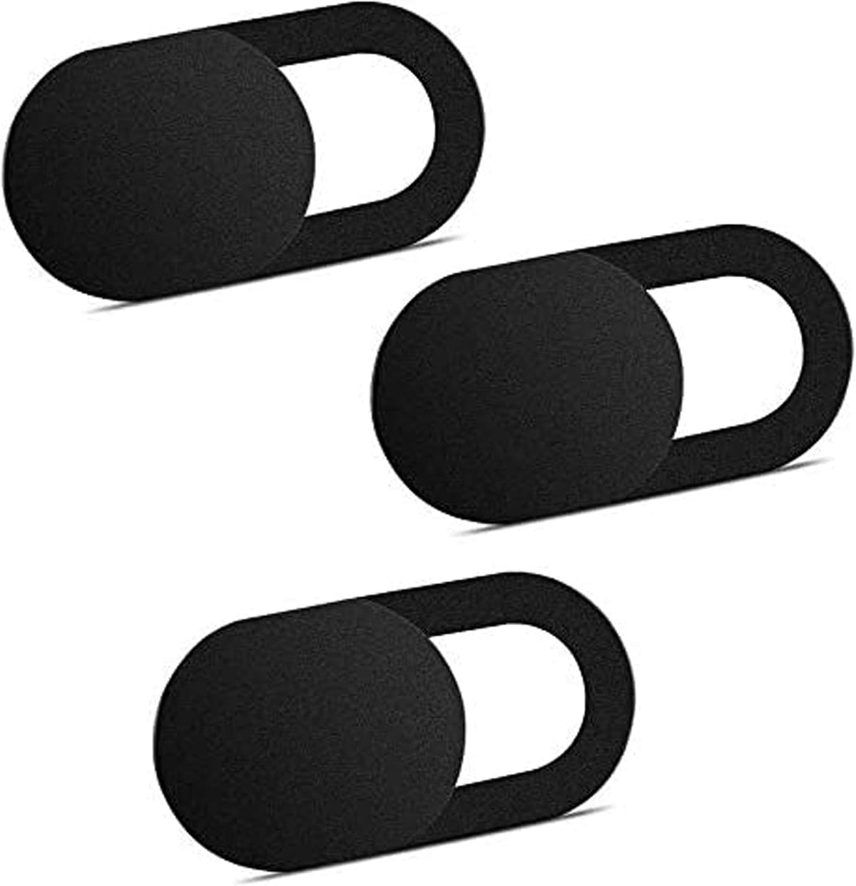 iVoler Webcam Cover, [3 Pezzi] Copri Webcam Slider Copertura Webcam Ultra Sottile Camera Cover per Laptop, PC, Computer Portatile, Phone, Tablet, Smartphones, Noteboook PRO - (Nero)