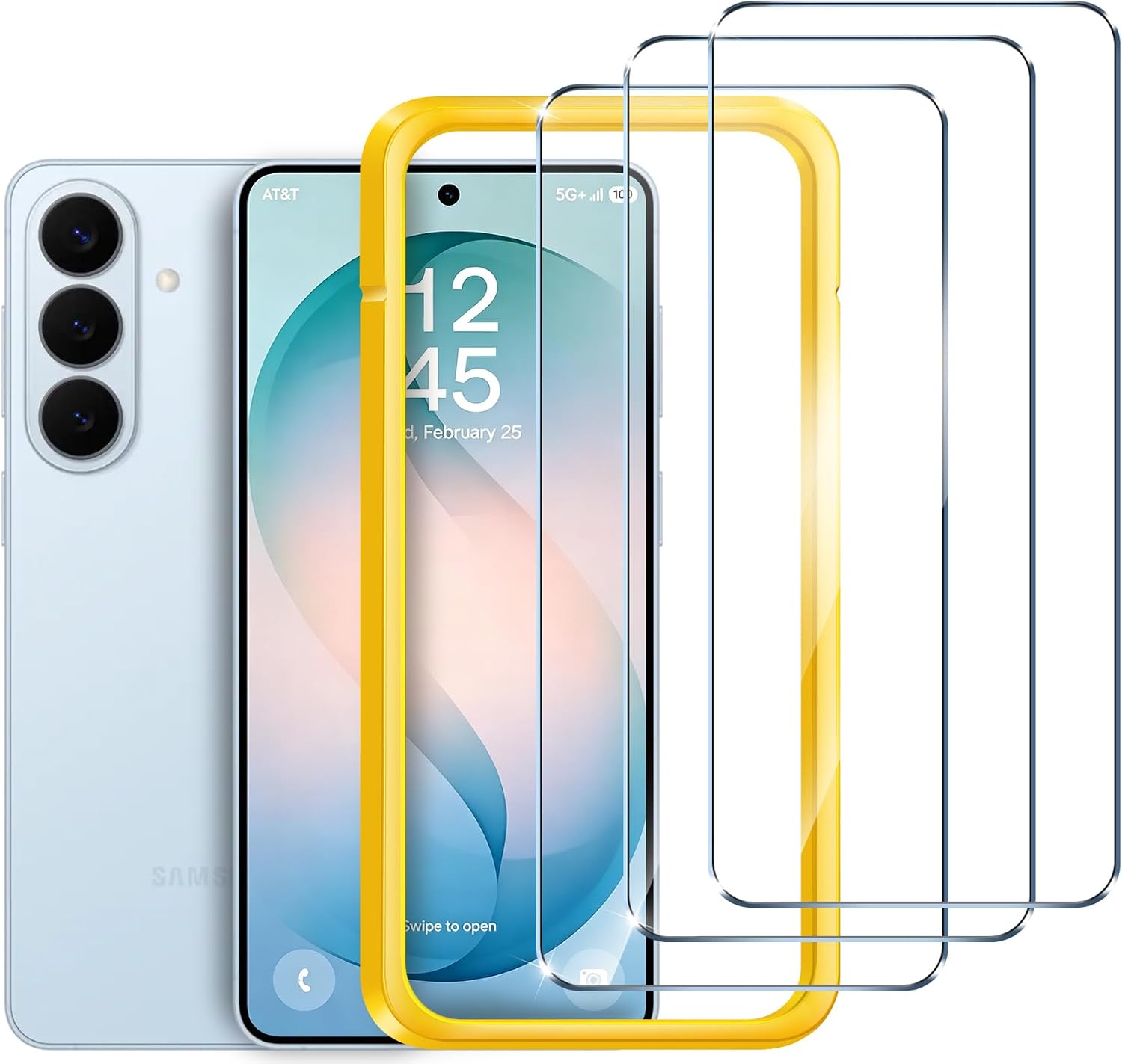 ivoler f¨¹r Samsung Galaxy S26 FE 5G Panzer Schutz Glas, mit Einfache Installationswerkzeug, 9H H?rte Schutzfolie, HD-Klar, Kratzfest, Anti-Bl?schen, Anti-Fingerabdruck, Kompatibel mit H¨¹lle, 3 St¨¹ck