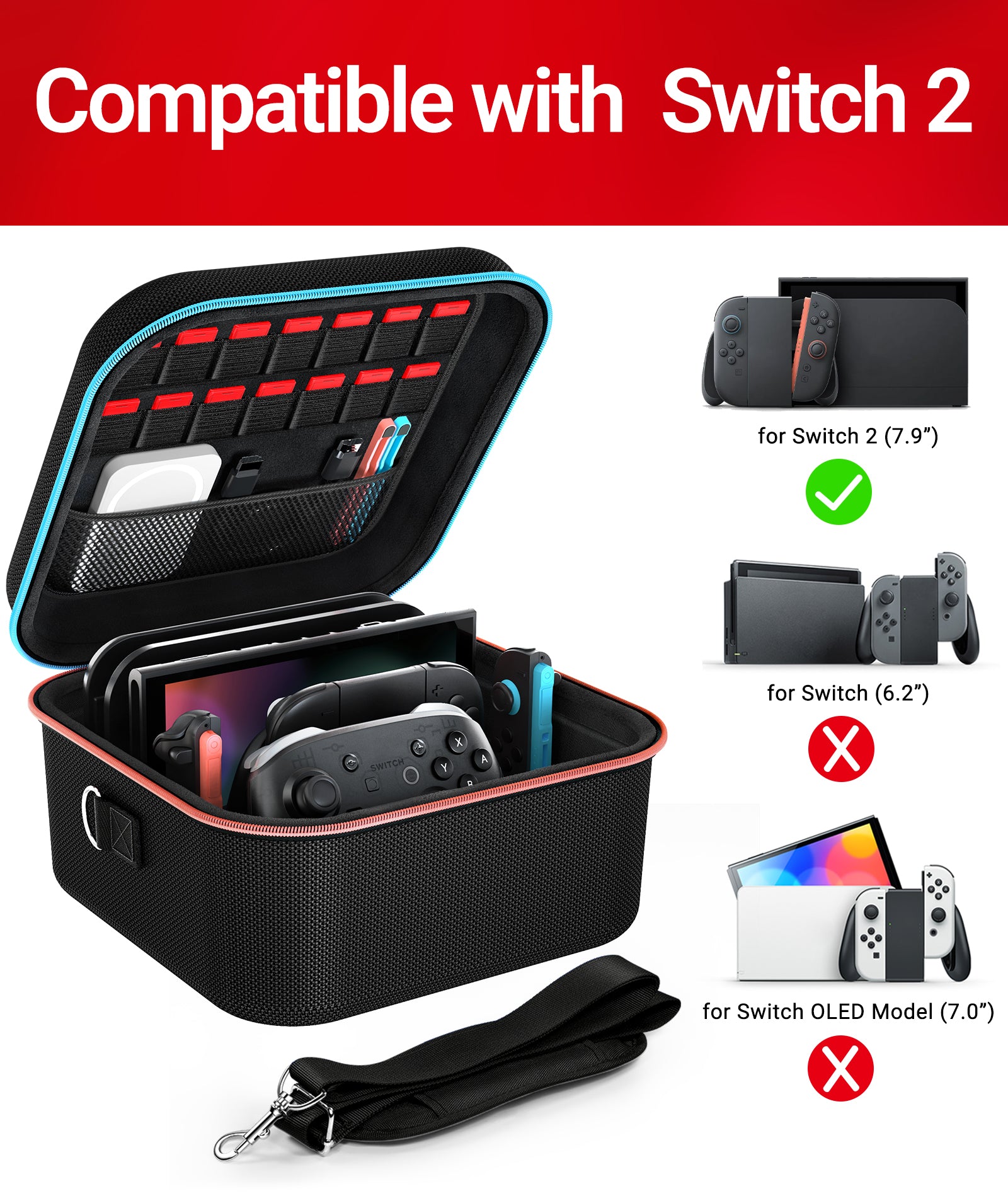 All-in-One Compact Carrying Case for Nintendo Switch 2(2025)