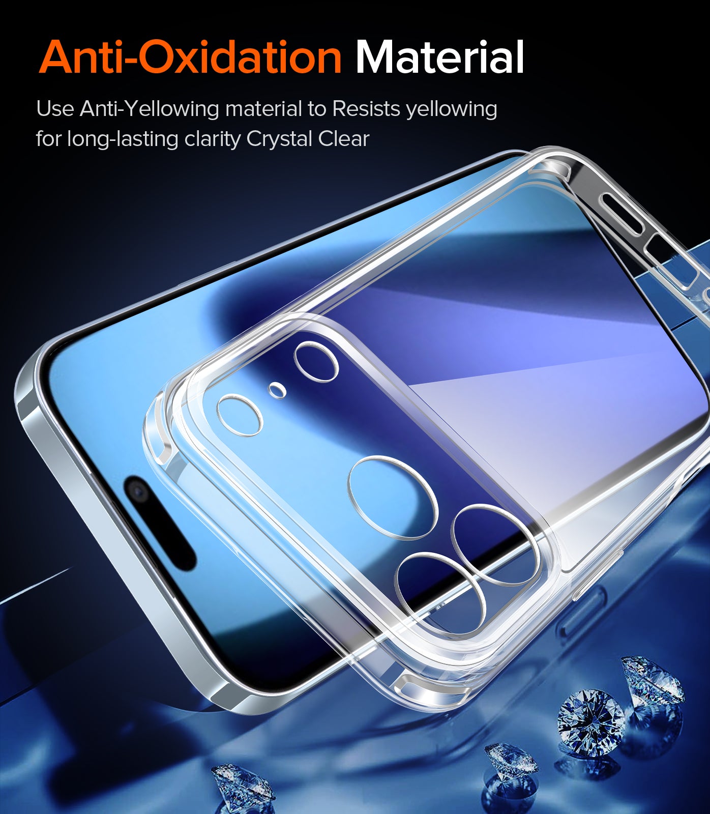 ivoler 3-in-1 Clear Case Designed for Phone 17 Pro 6.3'' 2025 with 2 Pack Tempered Glass Screen Protector Full Camera Protection, Military Shockproof Hard Back Slim for iPhone Cover - Clear