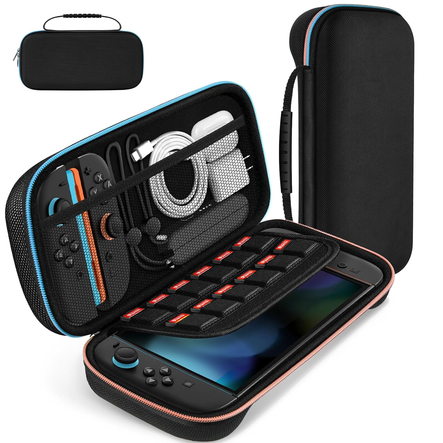 ivoler Tasche Kompatibel mit Nintendo Switch 2 Modell 2025 , Portable Protective Hard Shell Tragetasche H¨¹lle mit Speicherplatz f¨¹r 12 Spiele, und anderes Zubeh?r (7.9")