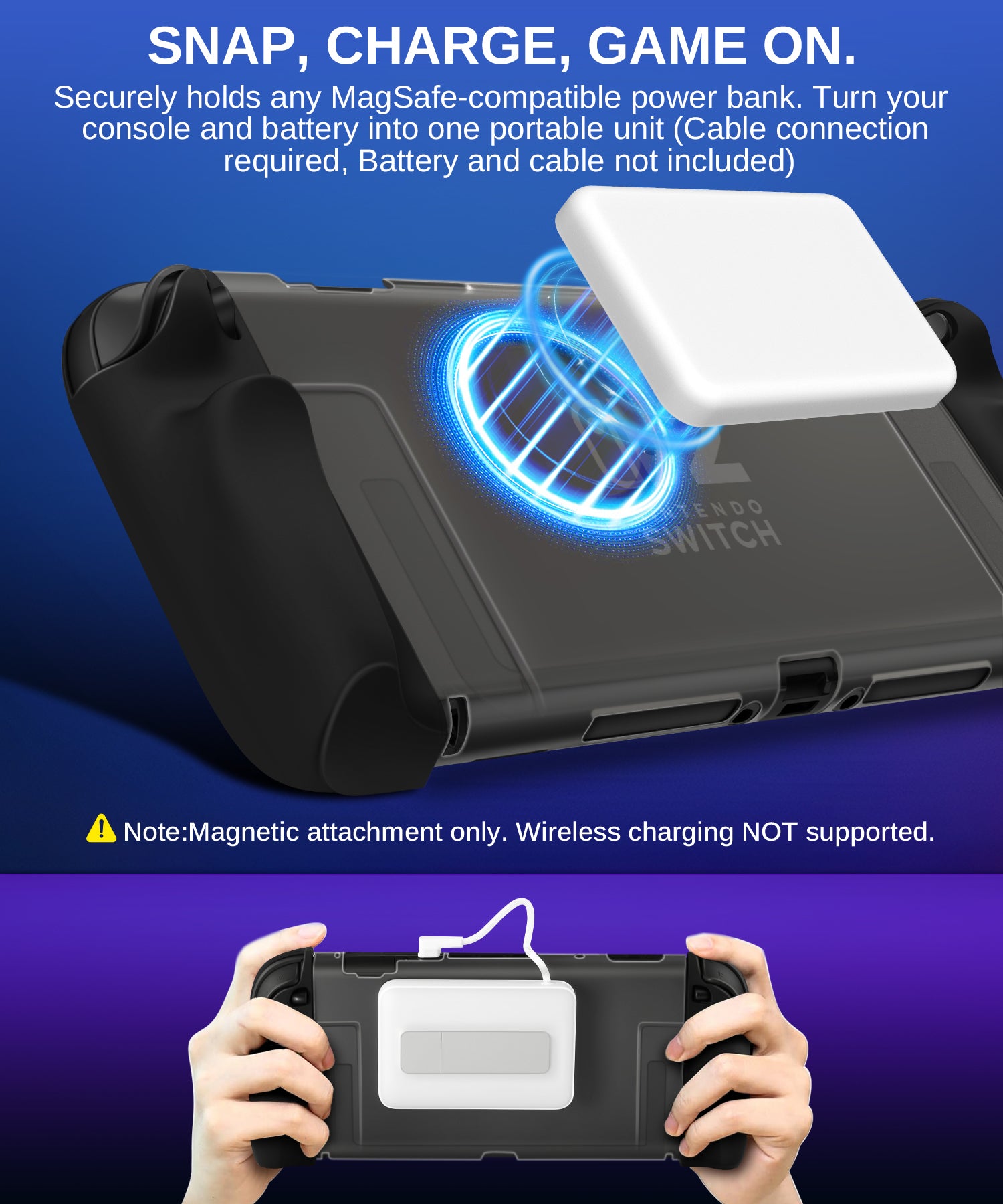 Dockable 5-in-1 MagSafe Grip Case for Nintendo Switch 2