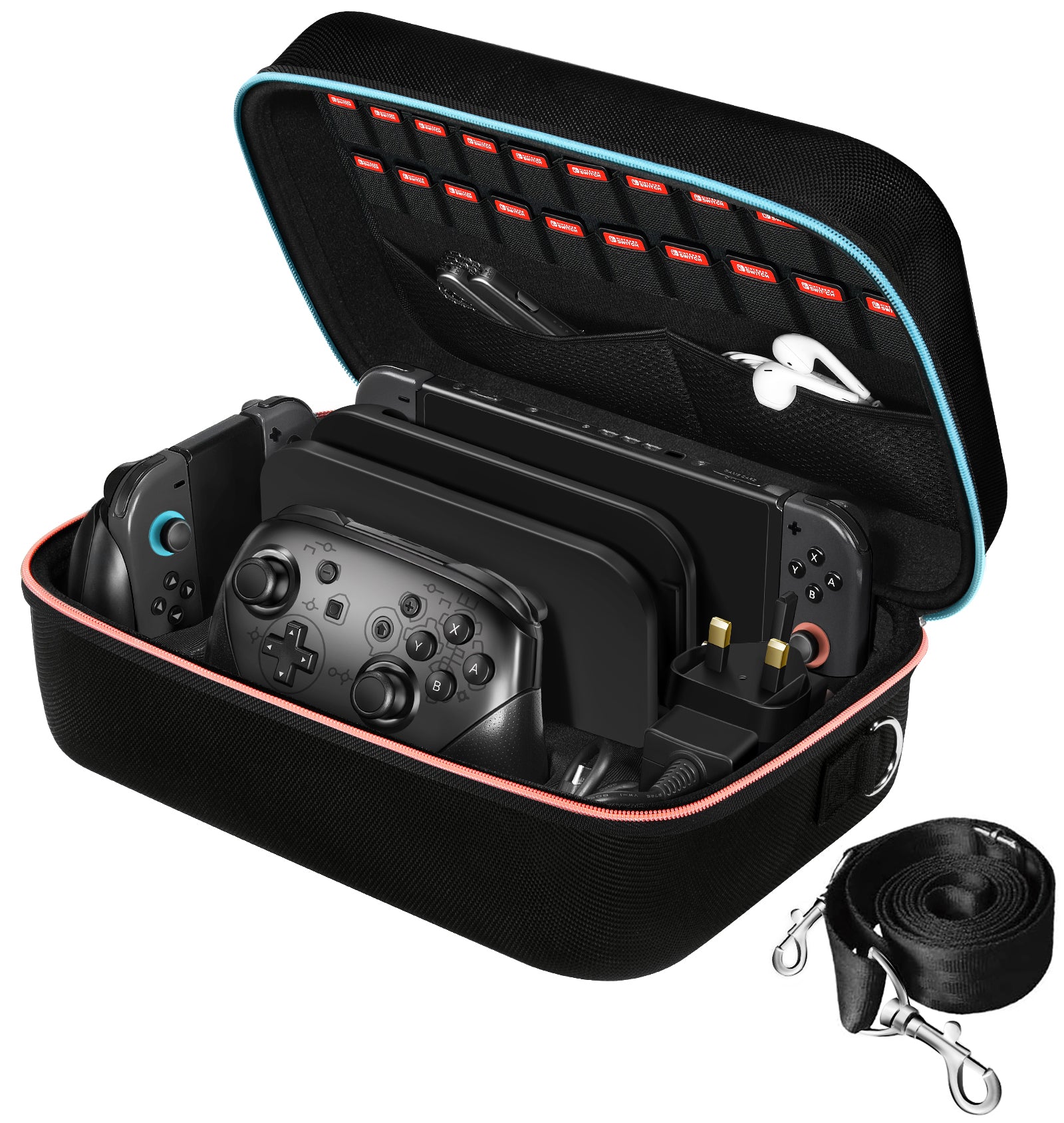 Portable Travel All Protective Hard Carrying Storage All in One Case for Nintendo Switch 2