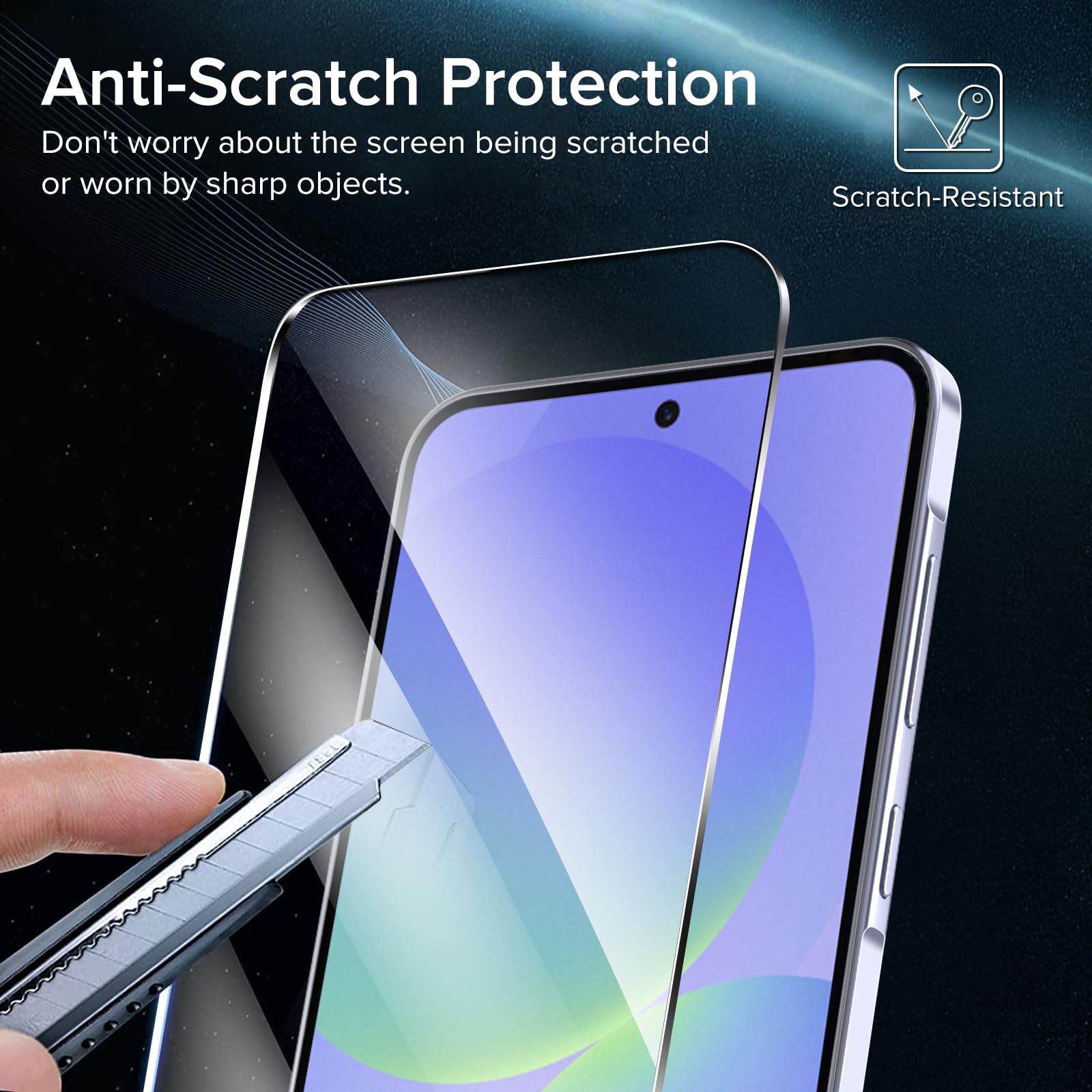 ivoler Screen Protector for Samsung Galaxy A37 5G /A36 5G, with Alignment Frame Tool, 30-second installation,[2 Pack] 9H Hardness Tempered Glass, Anti-Scratch Film, Anti-Bubble