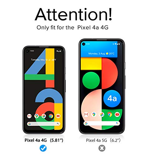 [6 Pack] iVoler [4 Pack]Tempered Screen Protector for Pixel 4a 4G with [2 Pack]Camera Lens Protector Tempered Glass with [Alignment Frame Easy Installation],HD Clear Anti-Scratch Film,5.8 inch