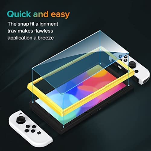 [4 Pack] iVoler Tempered Glass Screen Protector Designed for Nintendo Switch OLED Model