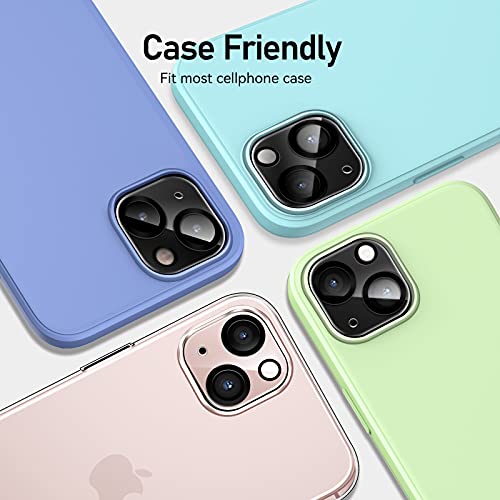 [4 Pack] ivoler Protector de Lente de Cámara Compatible con iPhone 13 (6.1 pulgadas) y iPhone 13 Mini (5.4 pulgadas) Cristal Templado, [9H Dureza ] [Sin Burbujas] HD Vidrio Templado
