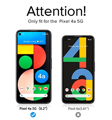 [6 Pack] iVoler [4 Pack]Tempered Screen Protector with [2 Pack]Camera Lens Protector Tempered Glass for Google Pixel 4a 5G with [Alignment Frame Easy Installation],HD Clear Anti-Scratch Film,6.2 inch