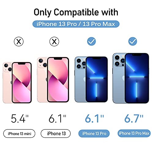[4 Pack] ivoler Protector de Lente de Cámara Compatible con iPhone 13 Pro (6.1 pulgadas) y iPhone 13 Pro Max (6.7 pulgadas) Cristal Templado, [9H Dureza ] [Sin Burbujas] HD Vidrio Templado